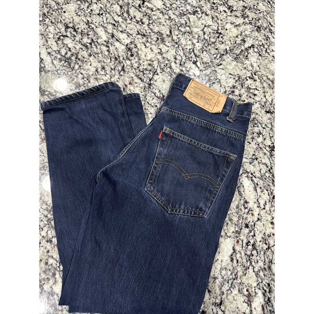 Vintage Levi's 501-0657 Sakura G-32 Denim Blue‎ Jeans Straight Made in USA